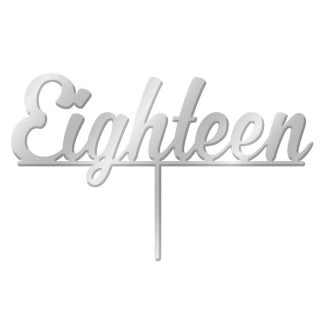 Eighteen Acrylic Cake Topper