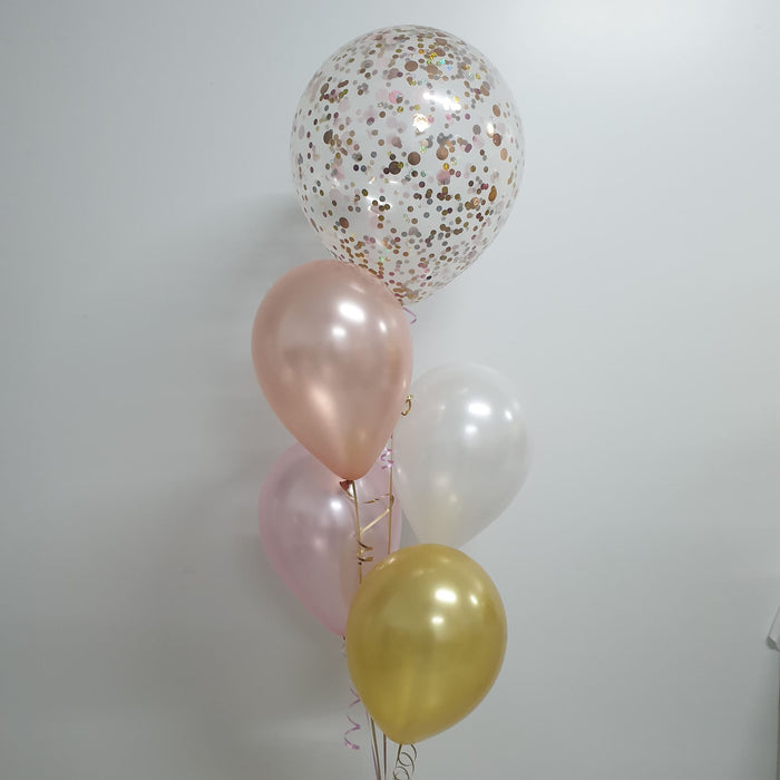 Confetti Balloon Bouquet 18"/40cm with 4 Plain