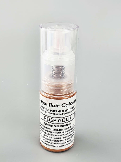 Rose Gold - Powder Puff Glitter Dust - Sugarflair Pump Spray - 10G