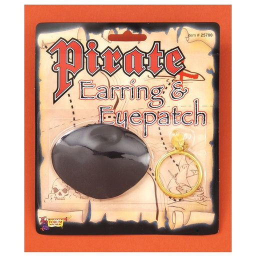 Pirate Earring and Eye Patch Set