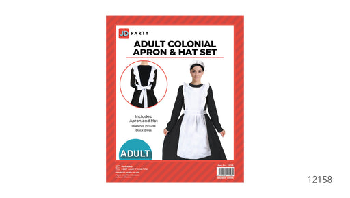 Adult Colonial Apron & Hat Set