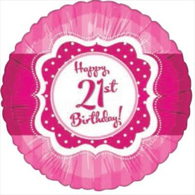 HAPPY 16TH BIRTHDAY PERFECTLY PINK 45CM FOIL BALLOON