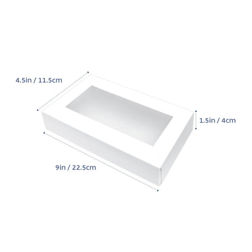 Biscuit Box 9x4.5x1.5 Inches With Partial Clear Lid