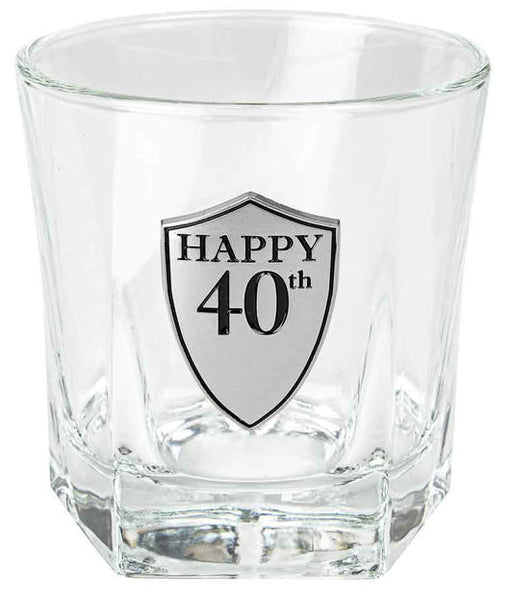 40th Whisky Glass 210ml