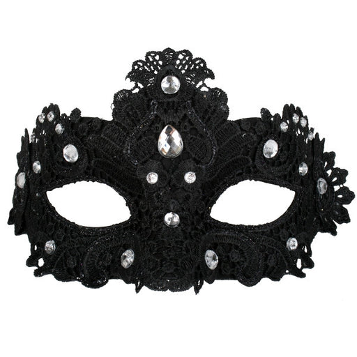 Crystal Lace Black Eye Mask