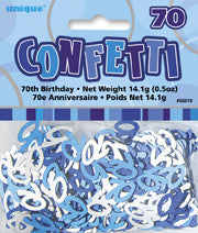 Glitz Blue Scatter Confetti - 70th
