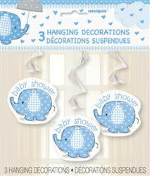 SWIRL DECO ELEPHANT BLUE