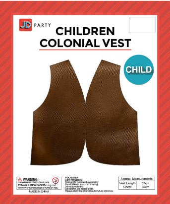Children's Colonial Vest Brown