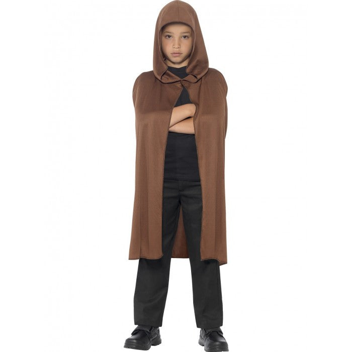 BROWN HOODED CAPE Child