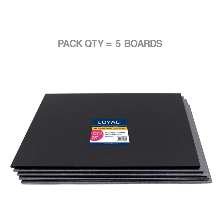 Cake Board  Black  18x14 Inch 46cmx35cm Rectangle Mdf 6mm Thick