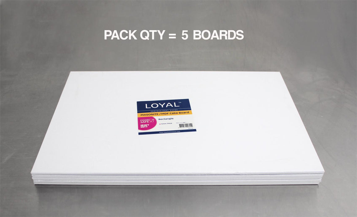 Cake Board White  18 X 12 Inch 46cmx30cm Rectangle Mdf 6mm Thick