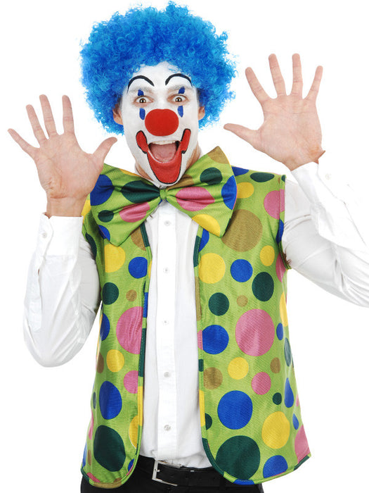 Clown Set Spotty Vest Jumbo Bow Tie Nose