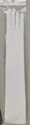 Extra Long White Gloves 56cm
