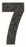 Cake Topper Glitter Black Number 7