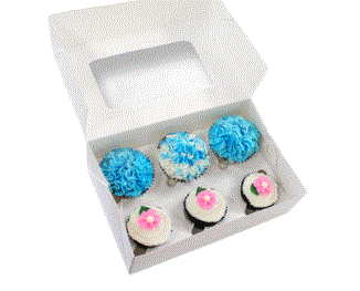 6 Cavity Cupcake Box + Insert