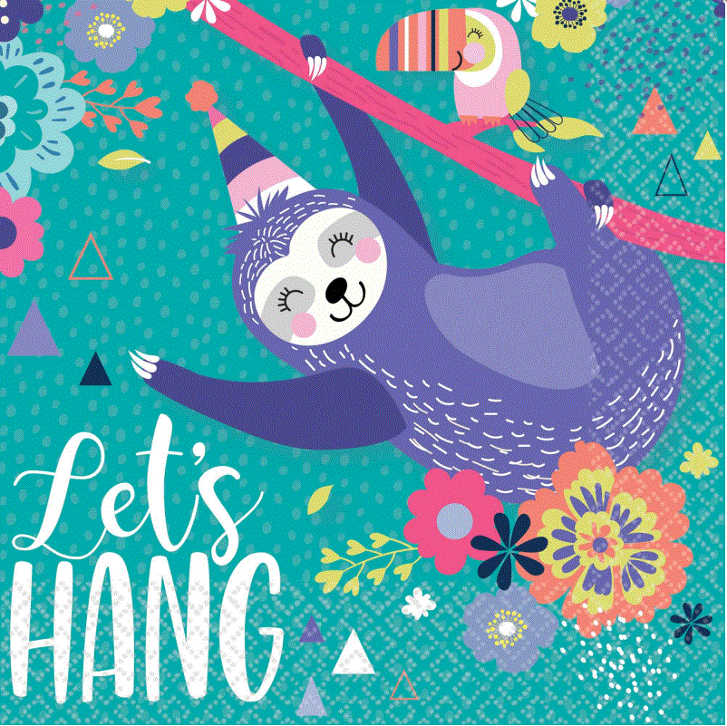 Sloth Napkins — Red Fox Party Supplies