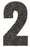 Cake Topper Glitter Black Number 2