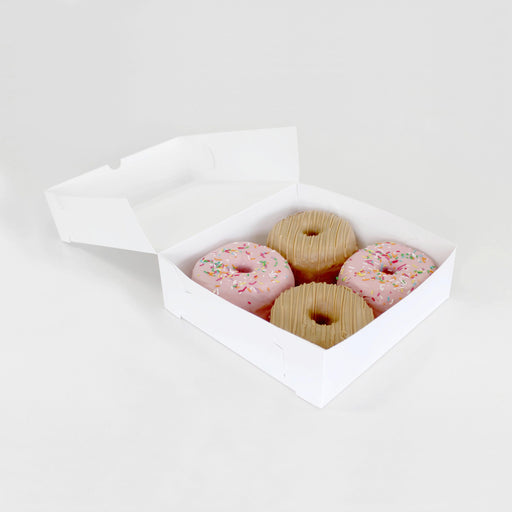 4 Donut Box 8.25x8.25x2.5(H)in