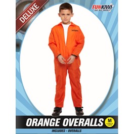 Costume Orange Overalls/Jumpsuit Kids Medium