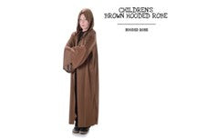 Children's Brown Hooded Robe