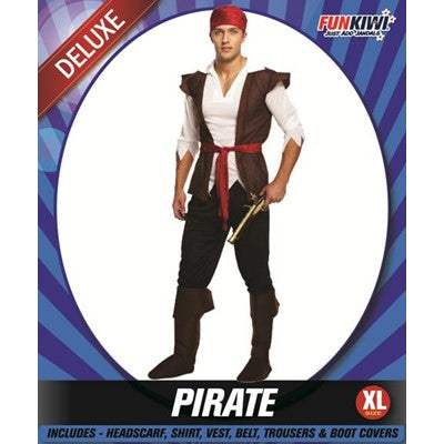 Men's Caribbean Pirate Costume Size Extra Large