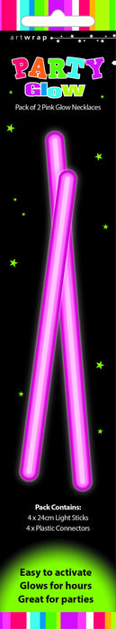 Glow Necklace Pink 2pk