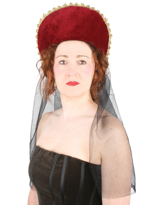 ELIZABETHAN HEADPIECE WITH NETTING