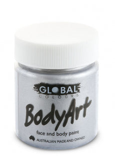 Global Colours Silver Metallic Face And Body Paint 45ml