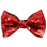 Bow Tie Sequin Red