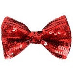 Bow Tie Sequin Red