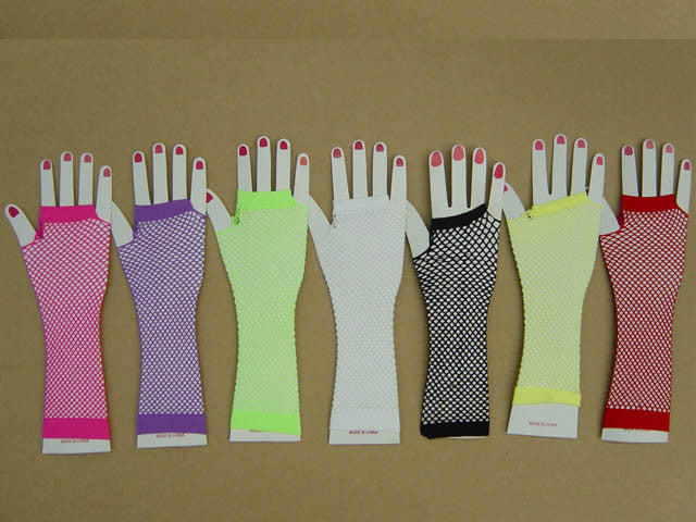 Long Sleeve Fishnet Gloves