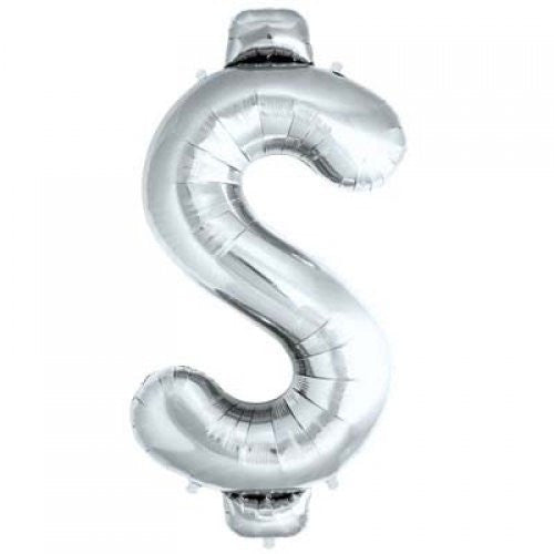 34" Silver Foil $ Dollar Symbol