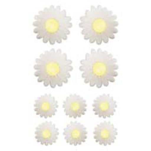 White Sugar Daisies - 10 Piece Pack - Sugar Flowers
