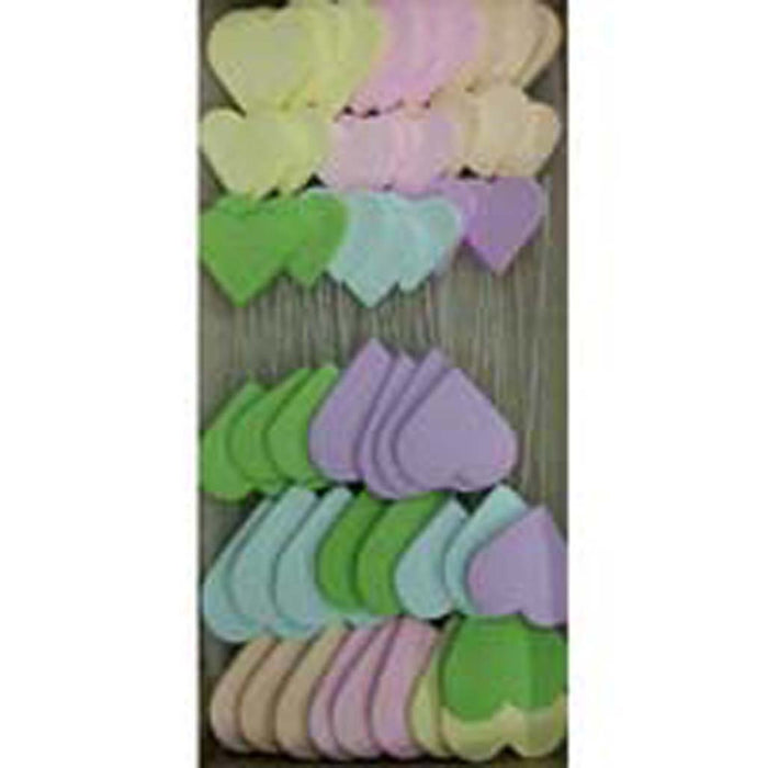 Pastel Hearts On Wire - Sugar Decorations