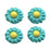 Daisy Swirl Sugar Flowers Blue