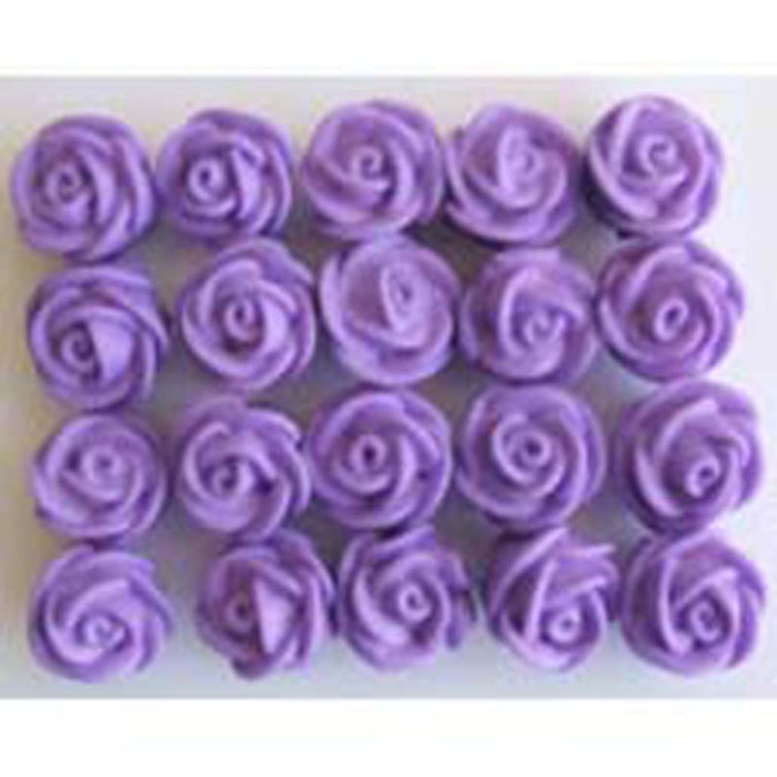Small Swirl Rose Sugar Flowers (128) Mauve