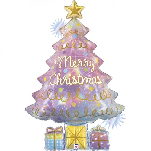 39 Inch Opal Christmas Tree Shape Foil