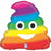Emoji Rainbow Poo 18" Foil Balloon