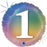 Holographic Pastel Rainbow Foil Balloon 18" 45cm