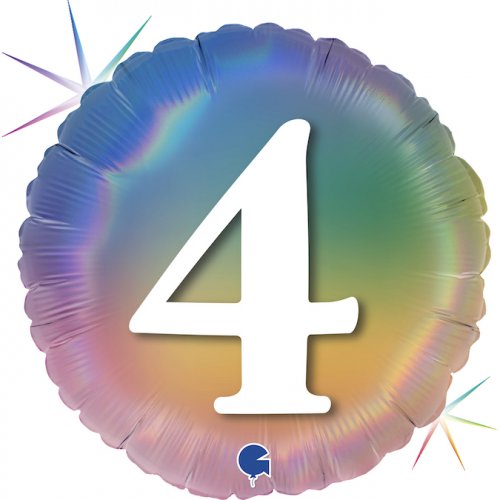 Holographic Pastel Rainbow Foil Balloon 18" 45cm