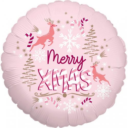 Pink Xmas 18 Inch Foil