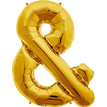 34'' Gold Foil & Ampersand Symbol