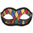 Harlequin Eye Mask - Bright Glitter