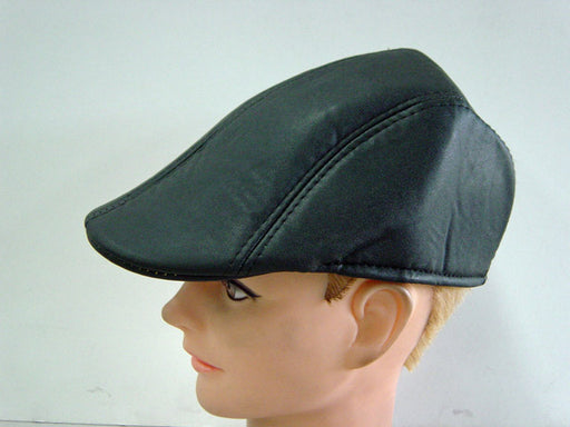 Black Leather Golf Cap