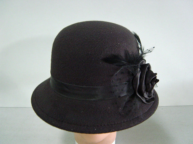 Cloche Hat With Flower