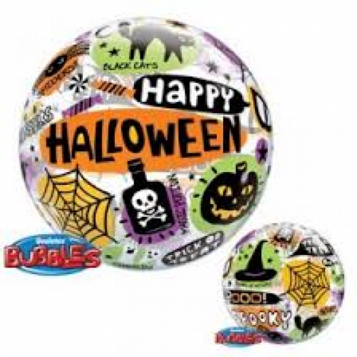 Happy Halloween Bubble Balloon 22"/55cm