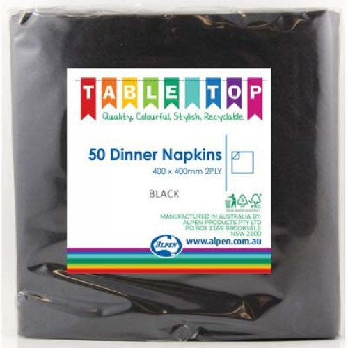 Dinner Napkin Pack 50 - Black