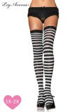 Nylon Stockings With Black And White Stripes