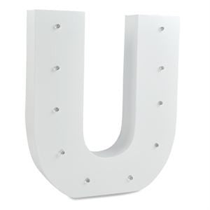 LED Alpha Light White Letter U