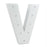 LED Alpha Light White Letter V